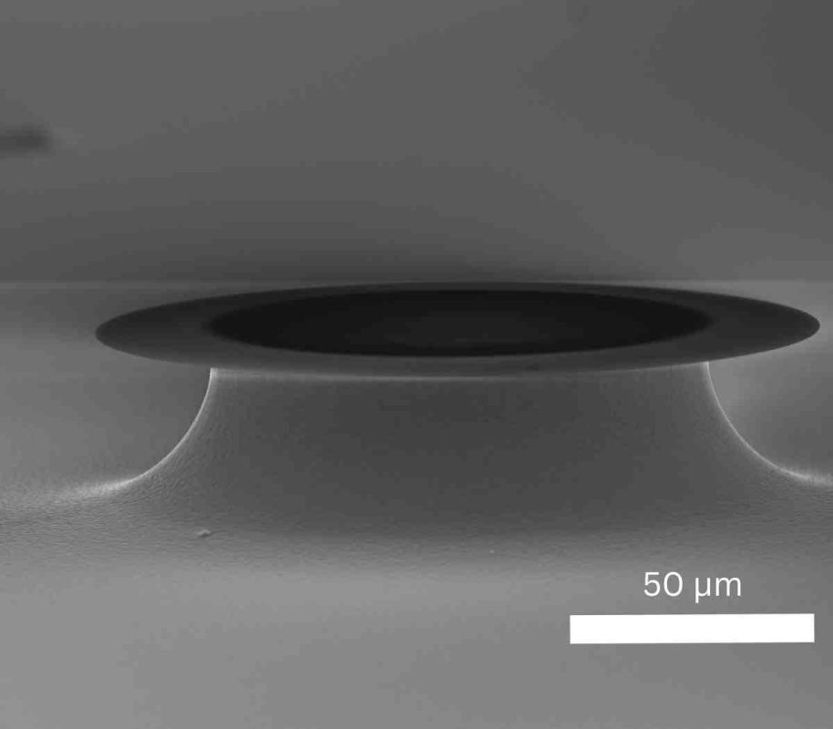 Polymer microdroplet sensor used for optical gas sensing